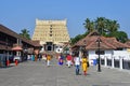 Trivandrum, Kerala, India, March, 12, 2019. People walking near Shri Padmanabhaswamy temple, Trivandrum,